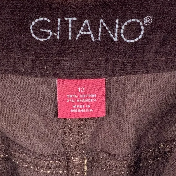 Vintage Gitano Brown Velvet A-Line Midi Skirt - Picture 5 of 5